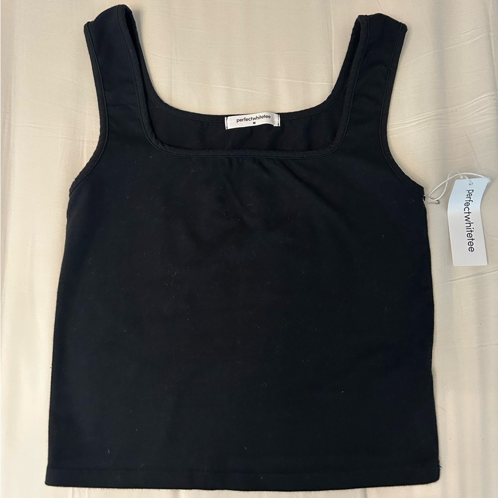 Perfectwhitetee NWT RiRi square neck tank in black. - Picture 4 of 4